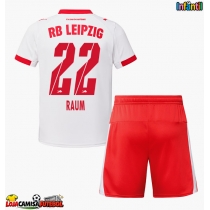Camisa de Futebol RB Leipzig David Raum #22 Equipamento Principal Infantil 2025-26 Manga Curta (+ Calças curtas)